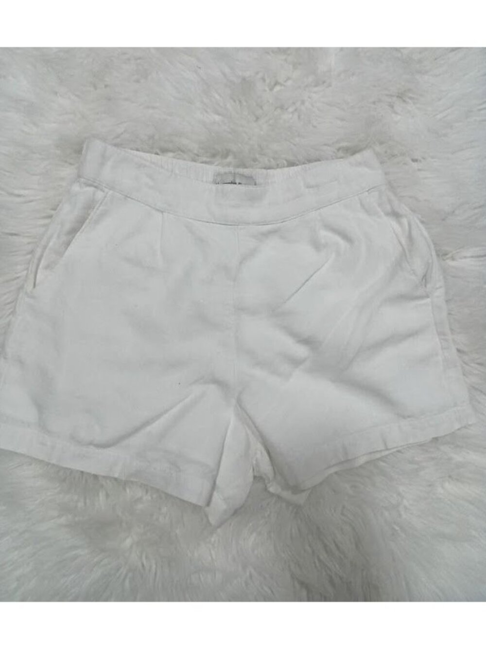 Abercrombie & Fitch White Linen Womens Casual Shorts Size Small - Picture 2 of 11